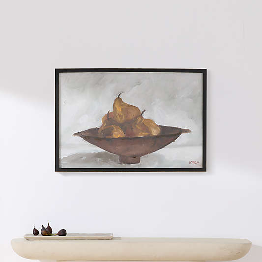 "Balanced Pears" by Sadie Byron 31.25" x 21.25" Framed Wall Art Print