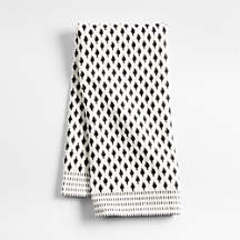 Organic Cotton Block Print Kitchen Towel | Crate & Barrel
