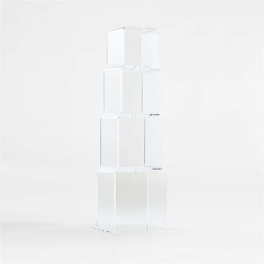 Block Tower Rotating Acrylic Bookcase
