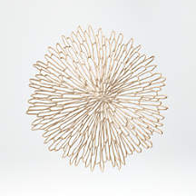 Chilewich Bloom Champagne Gilded Vinyl Placemat + Reviews | Crate & Barrel