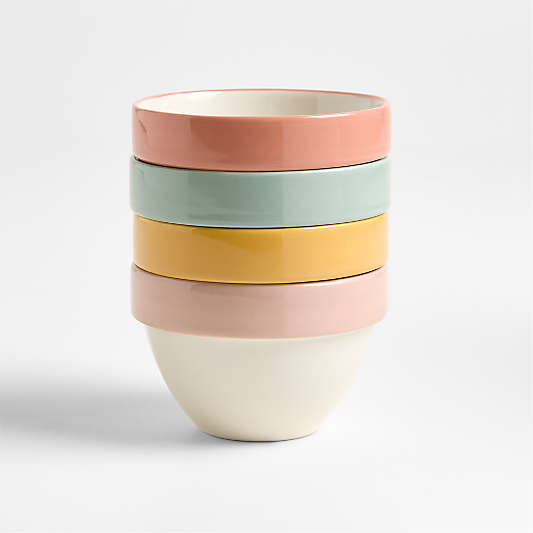 Bloom Ceramic Pinch Bowls, Set of 4