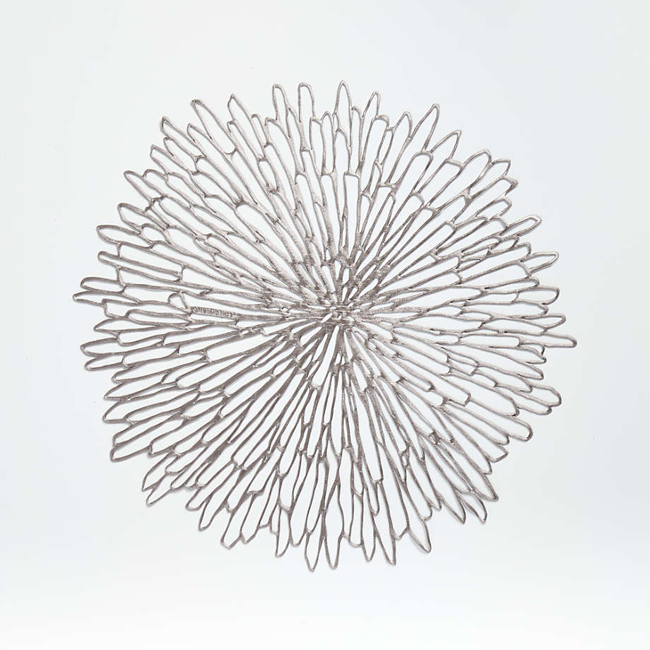 Chilewich Rectangular Bloom Gunmetal Vinyl Placemat + Reviews Crate