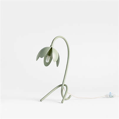 Bloom Sage Green Floral Kids Table Lamp