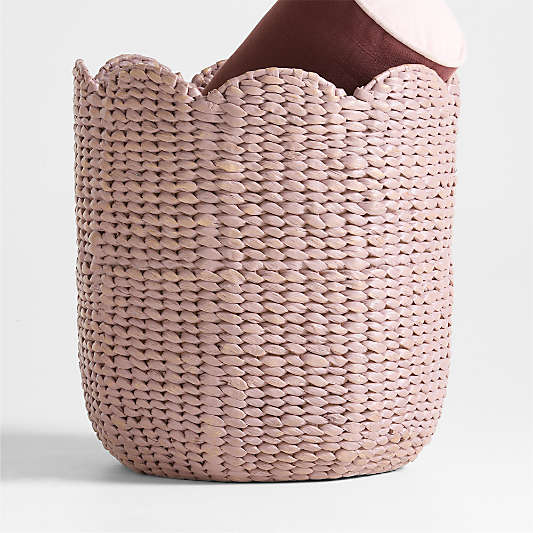 Bloom Lilac Woven Large Floor Storage Bin