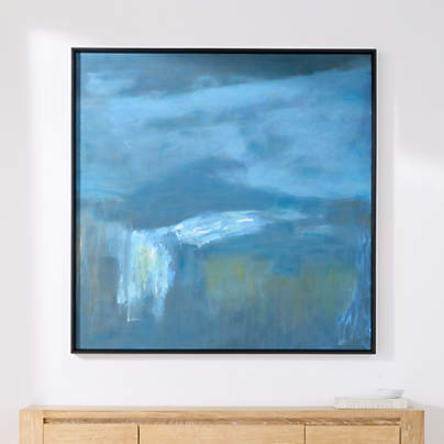 "Blueprint" by Huda Hashim 54" x 54" Framed Wall Art Print