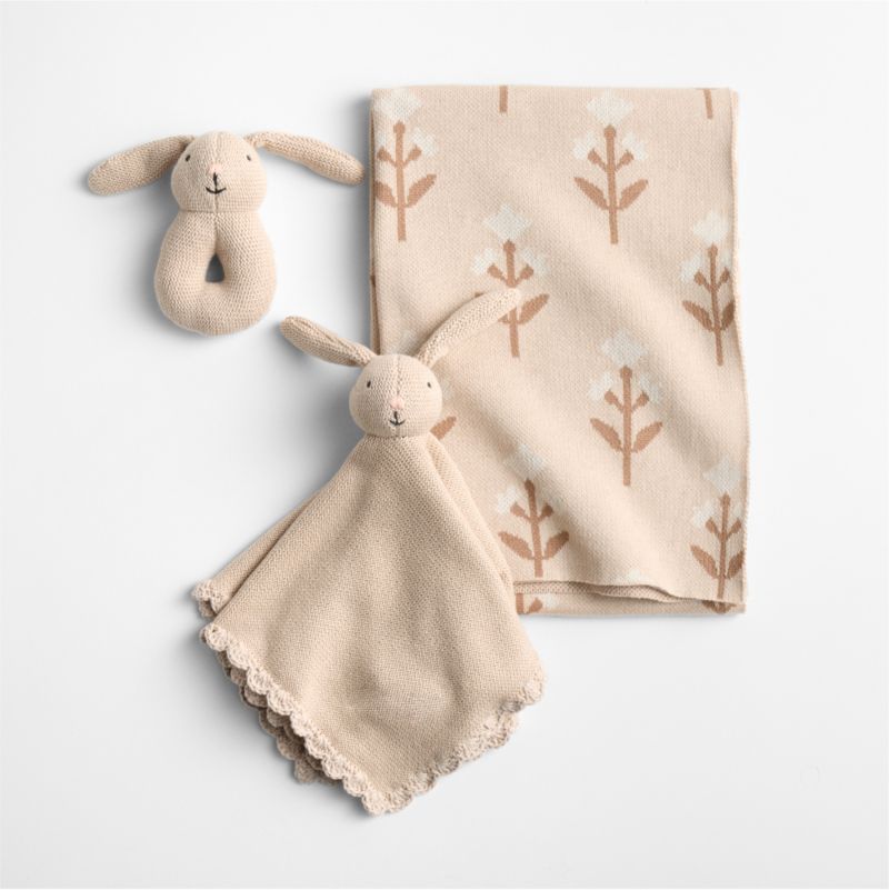 Blossom Bunny 3-Piece Baby Stroller Blanket Gift Set - image 2 of 4