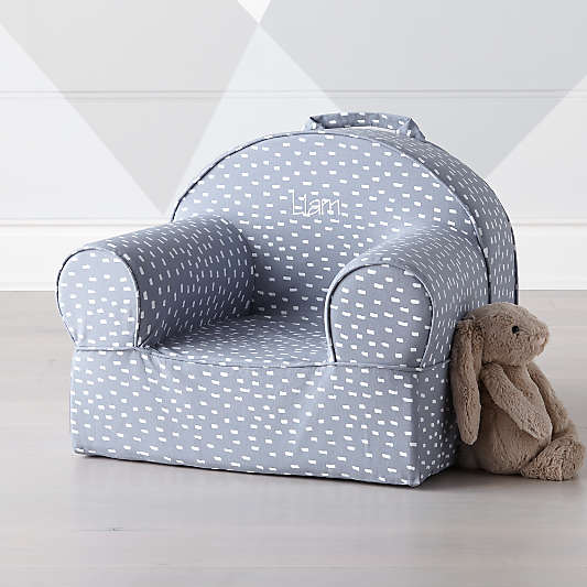 Small Blue Dash Nod Chair