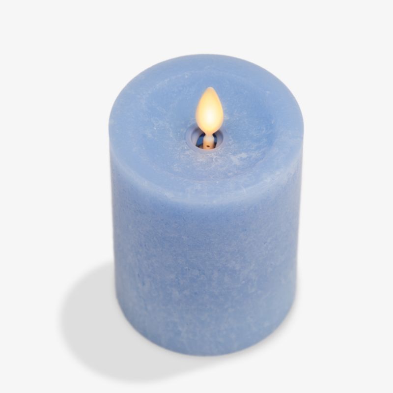 Cornflower Blue Flicker Flameless 3x4" Pillar Candle - image 3 of 5