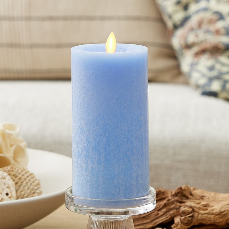 Cornflower Blue Flicker Flameless 3x6" Pillar Candle - image 4 of 5