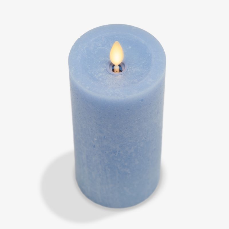 Cornflower Blue Flicker Flameless 3x6" Pillar Candle - image 3 of 5