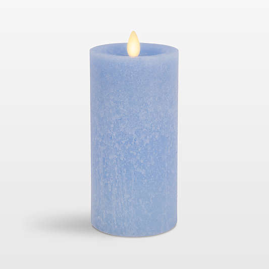 Cornflower Blue Flicker Flameless 3x6" Pillar Candle