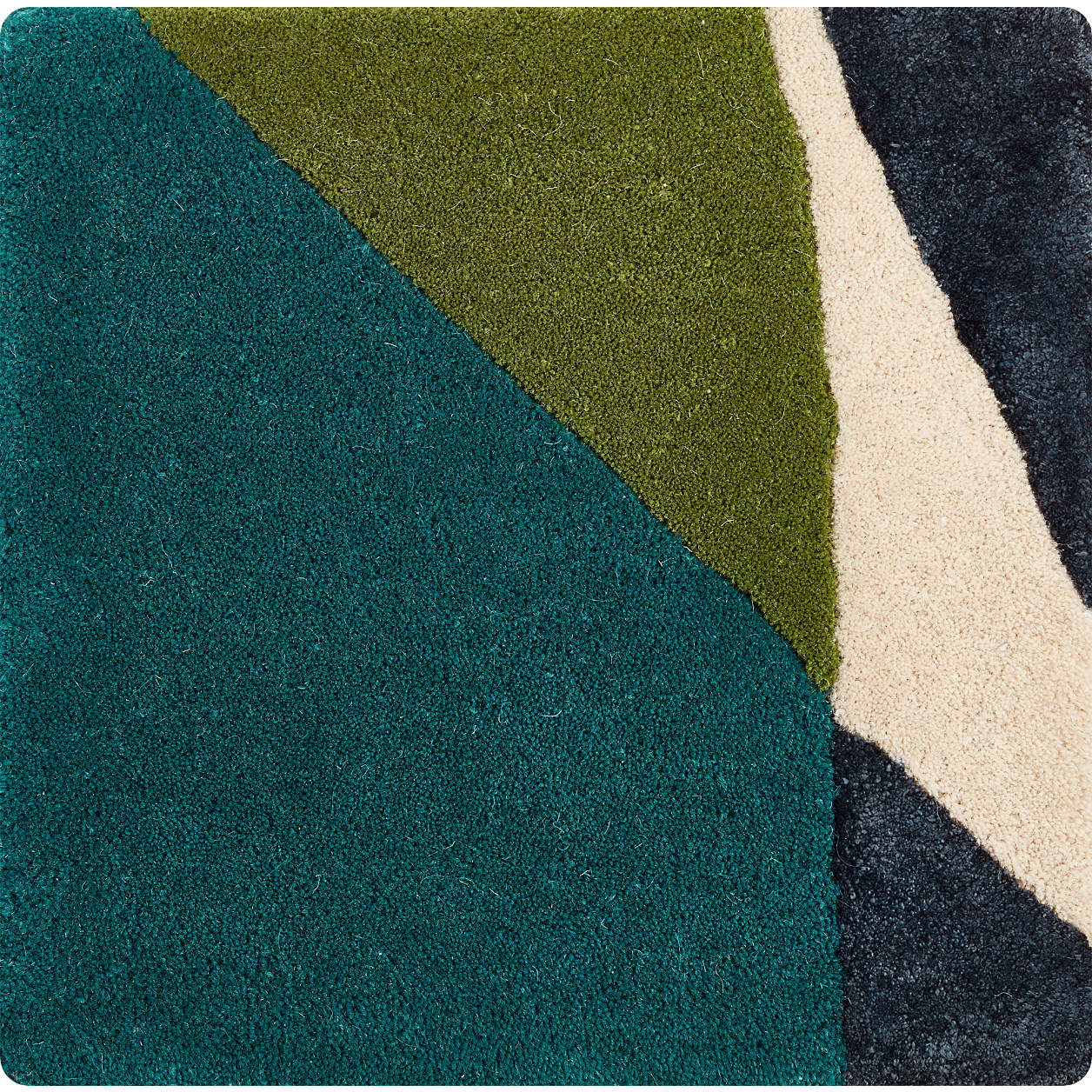 Blue and Green Rug Swatch + Reviews Crate and Barrel Canada