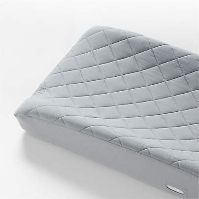 Comfy Tee Whisper Solid Blue 100% Organic Cotton Jersey Baby Changing Pad Cover