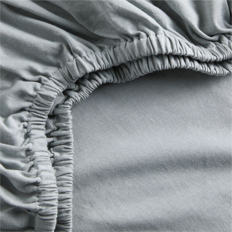 Baby's First Blue Organic Cotton Heathered Jersey Baby Crib Fitted Sheet - image 4 of 6