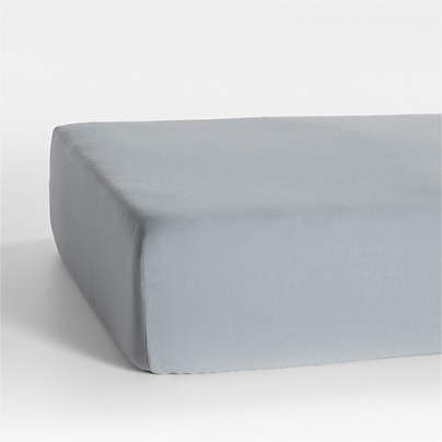 Baby's First Blue Organic Cotton Heathered Jersey Baby Crib Quilt ...