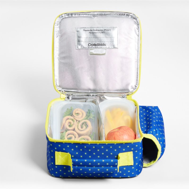 Lucky Stars Blue Soft Insulated Kids Lunch Box