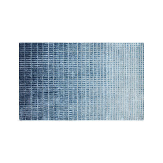 Blue Ombre 4x6' Viscose Rug