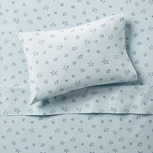 Organic Blue Star Toddler Sheet Set