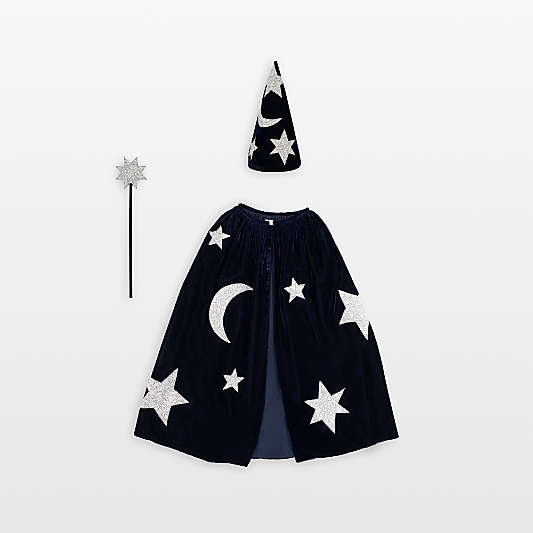 Meri Meri Blue Velvet Kids Wizard Costume
