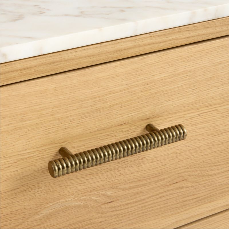 Doubles 30" Arabescato Marble and Oak Wood Nightstand by Venus Williams - image 3 of 5