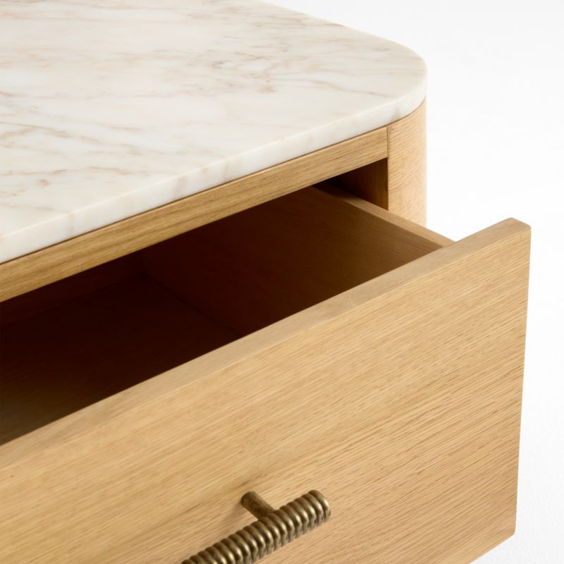 Doubles 30" Arabescato Marble and Oak Wood Nightstand by Venus Williams - image 4 of 5