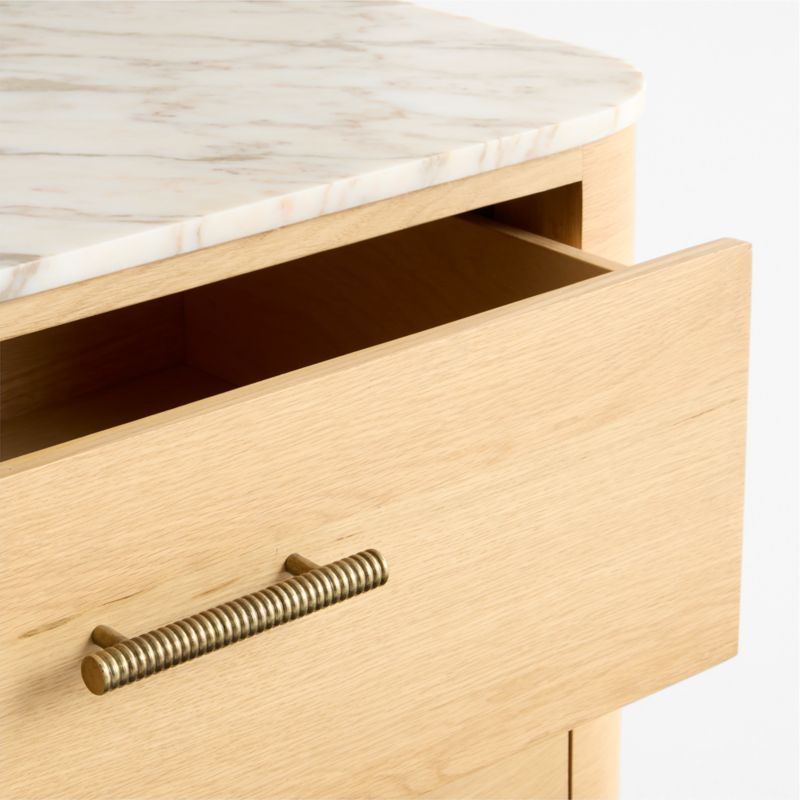 Doubles 66" 6-Drawer Arabescato Marble and Oak Wood Dresser by Venus Williams - image 4 of 5