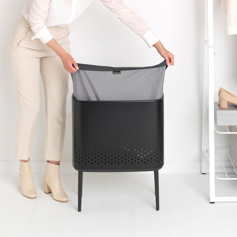 Brabantia Bo 16-Gallon Black Metal Laundry Hamper - image 5 of 11