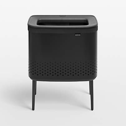 Brabantia Bo 16-Gallon Black Metal Laundry Hamper