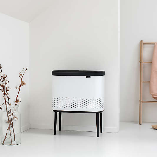 Brabantia Bo 16-Gallon White Metal Laundry Hamper