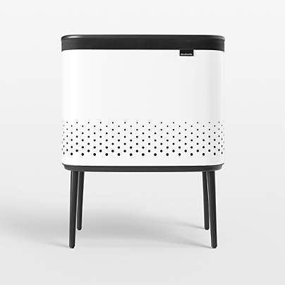 Brabantia Bo 16-Gallon White Metal Laundry Hamper