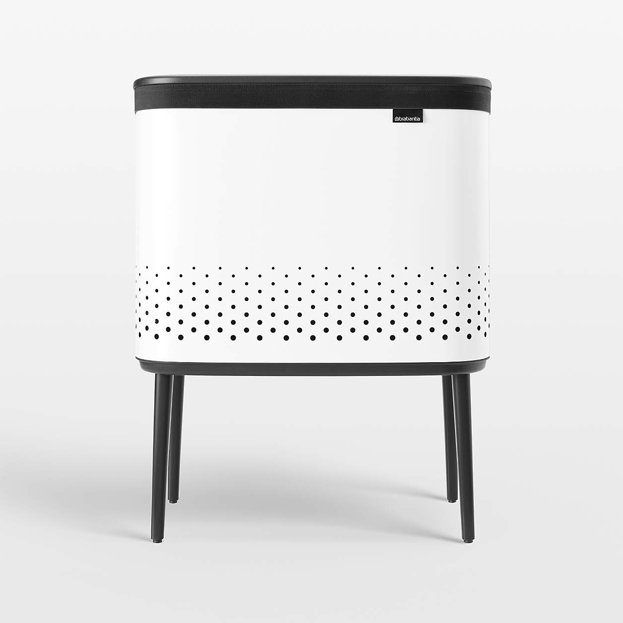 Brabantia Bo 60Liter White Metal Laundry Hamper + Reviews Crate & Barrel