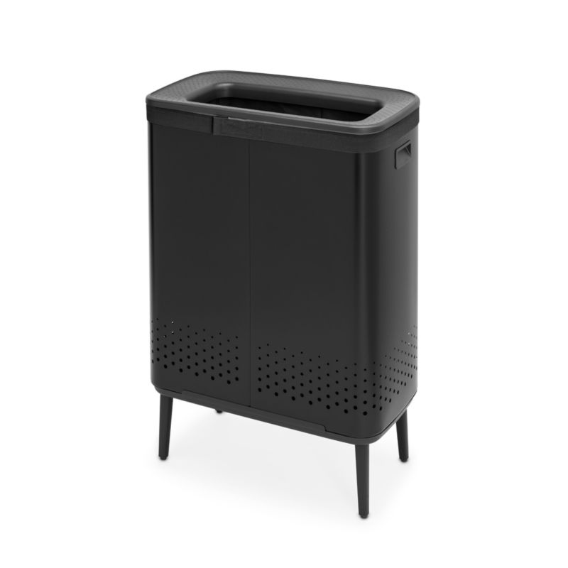 Brabantia Bo 23.8-Gallon Black Metal Divided Laundry Hamper - image 9 of 10