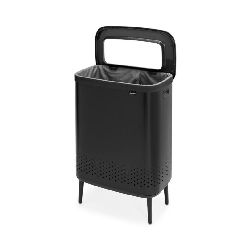 Brabantia Bo 23.8-Gallon Black Metal Divided Laundry Hamper - image 5 of 10