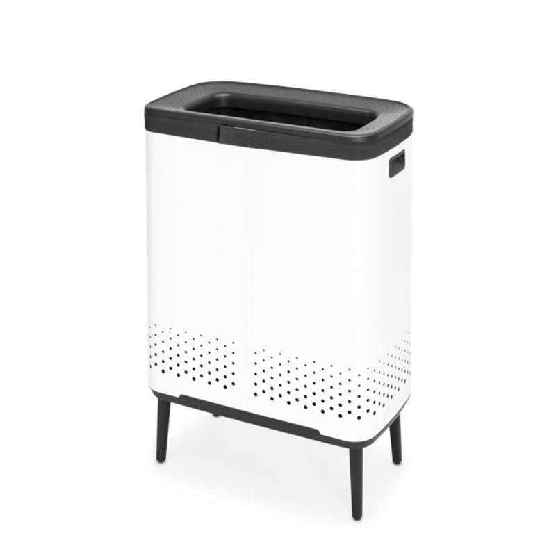 Brabantia Bo 23.8-Gallon White Metal Divided Laundry Hamper - image 7 of 10