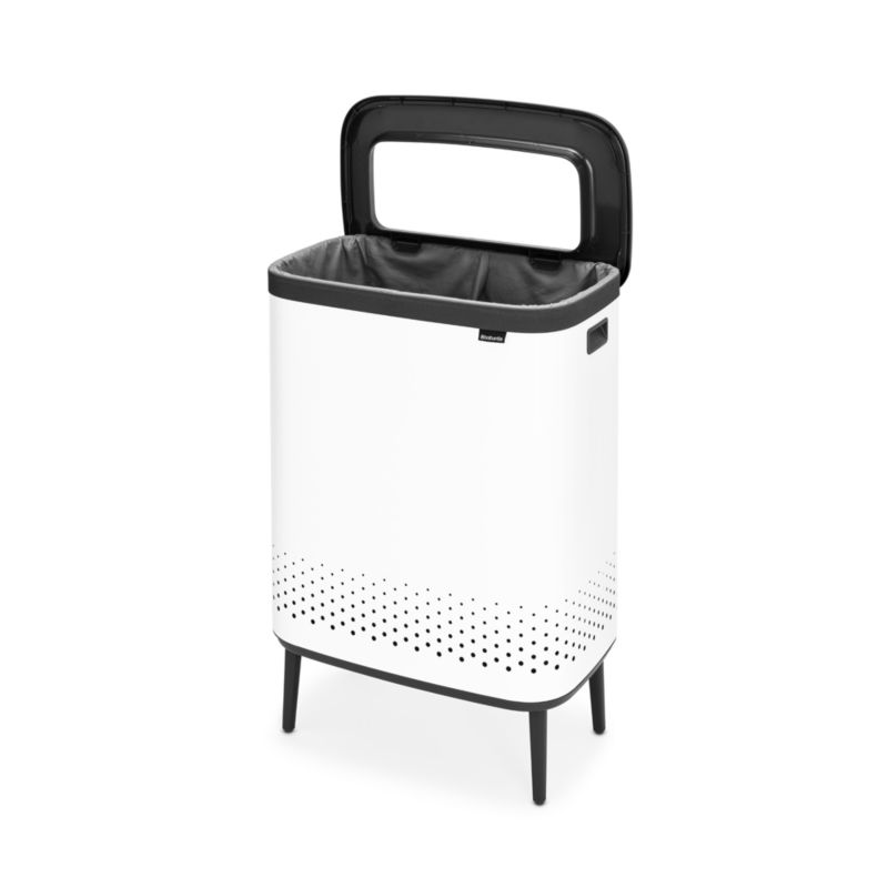 Brabantia Bo 23.8-Gallon White Metal Divided Laundry Hamper - image 5 of 10