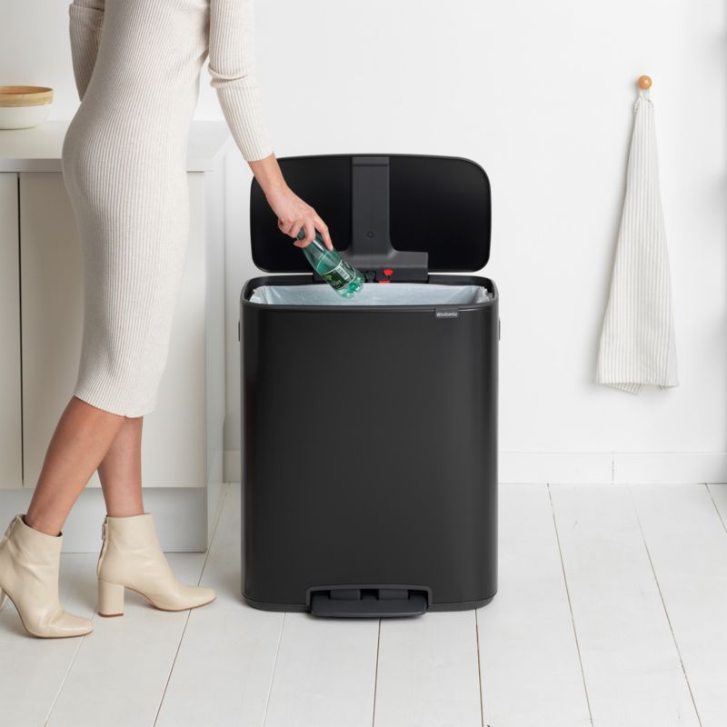 Brabantia Bo Step On Trash Can, Matte Black, 16 Gallon - image 2 of 8