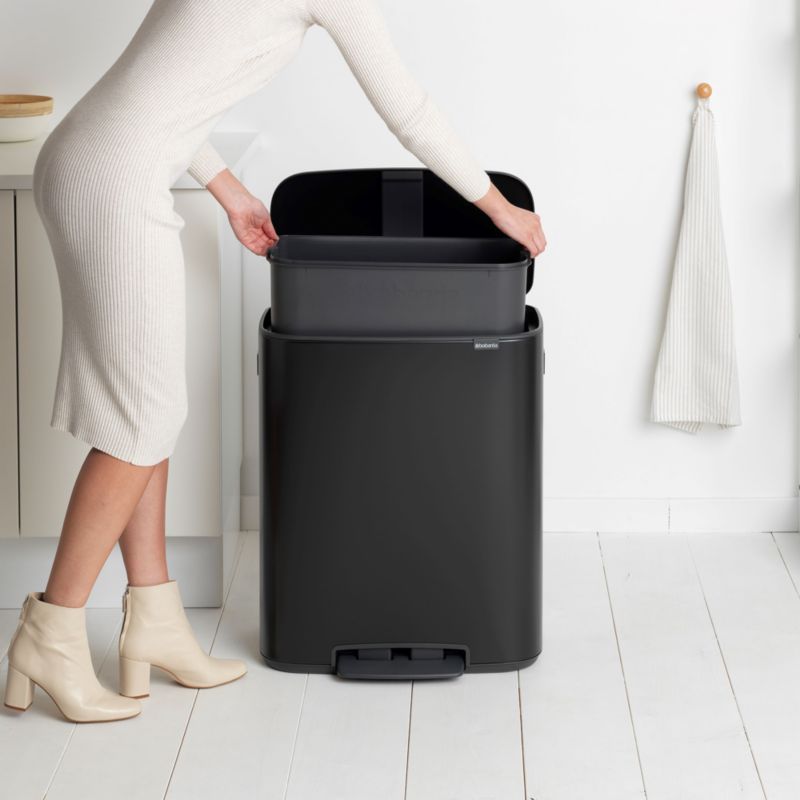 Brabantia Bo Step On Trash Can, Matte Black, 16 Gallon - image 3 of 8