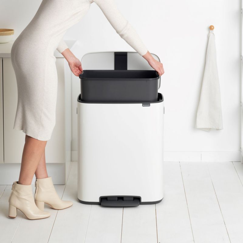 Brabantia Bo Step On Trash Can, White, 16 Gallon - image 2 of 10