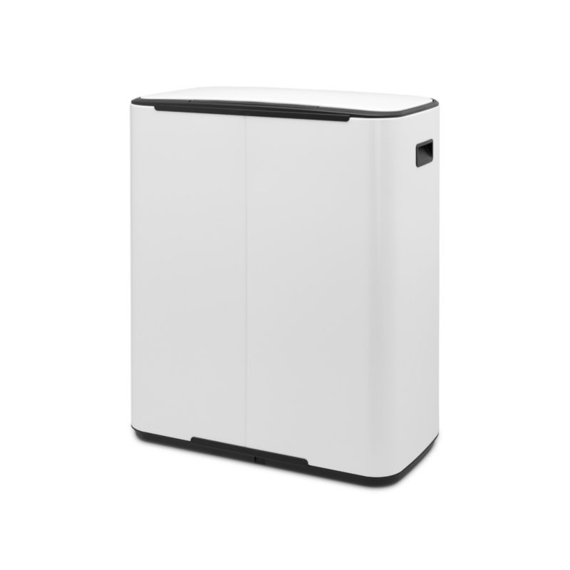 Brabantia White Bo Step On Dual Compartment Recycling Trash Can, 2 x 8 Gallon - image 9 of 11