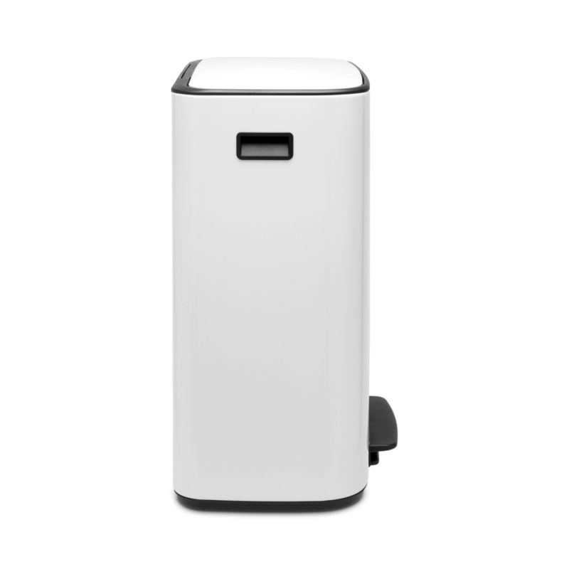 Brabantia White Bo Step On Dual Compartment Recycling Trash Can, 2 x 8 Gallon - image 8 of 11