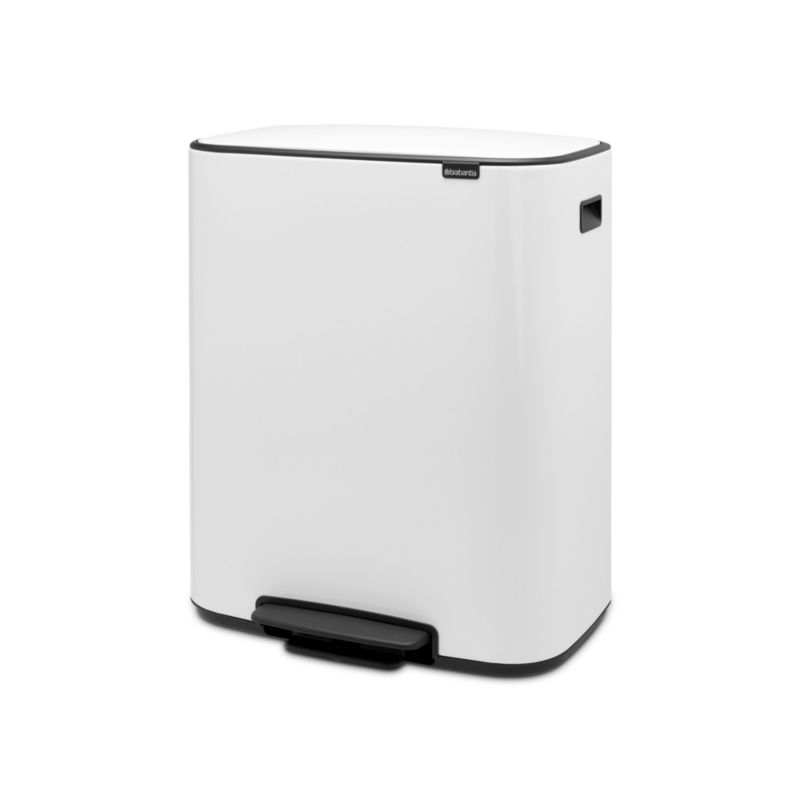 Brabantia White Bo Step On Dual Compartment Recycling Trash Can, 2 x 8 Gallon - image 7 of 11