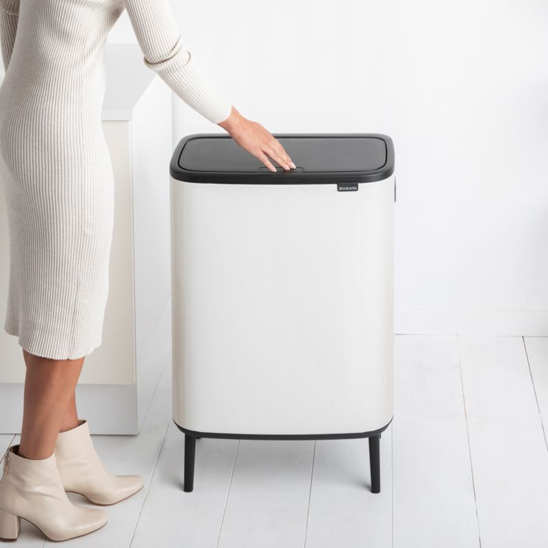 Brabantia Bo Hi Touch Top Trash Can, White, 16 Gallon - image 1 of 10