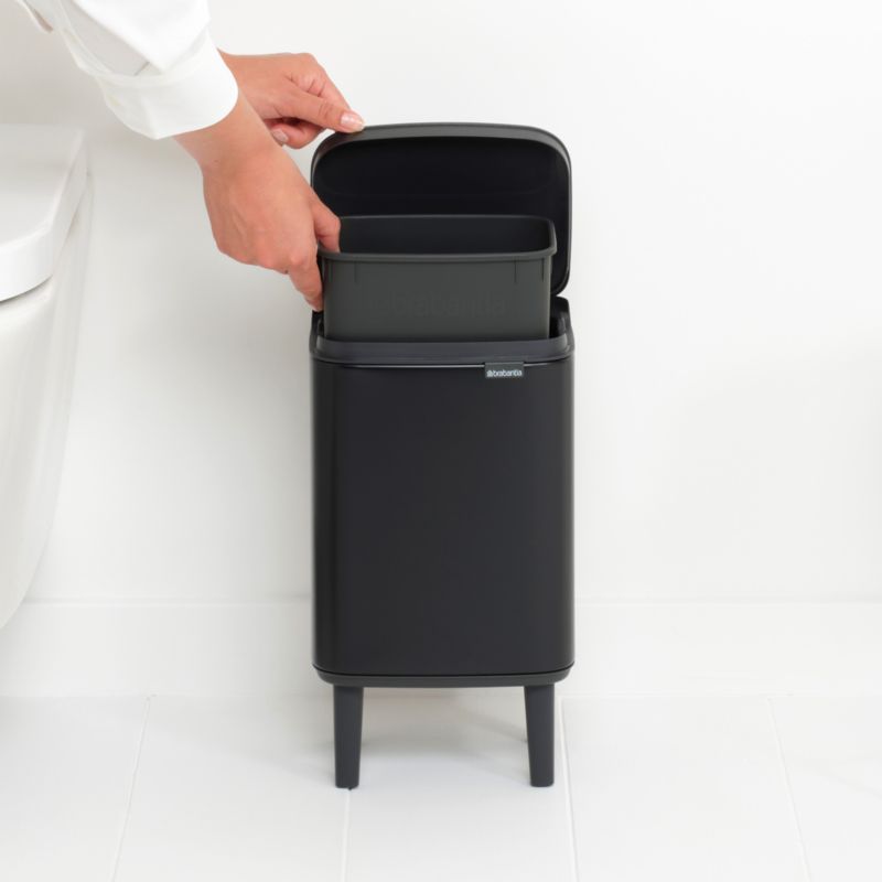 Brabantia Bo Hi Trash Can, Matte Black, 1.1 Gallon - image 3 of 8