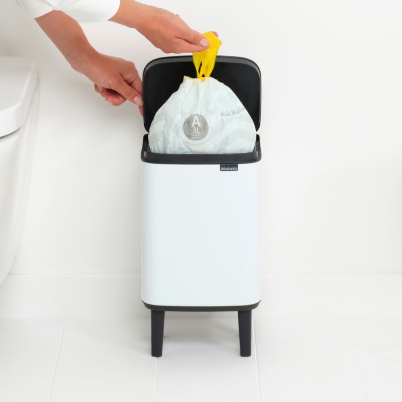 Brabantia Bo Hi Trash Can, White, 1.1 Gallon - image 2 of 7