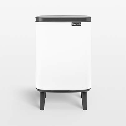 Brabantia Bo Hi Trash Can, White, 1.8 Gallon