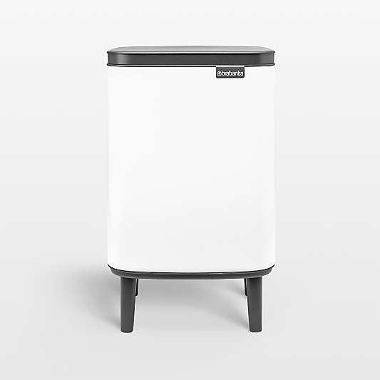 Brabantia Bo Hi Trash Can, White, 1.8 Gallon