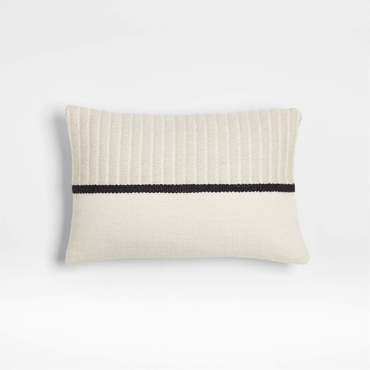 Boardwalk Kilim 18"x12" Natural Beige Throw Pillow Crate & Barrel Canada