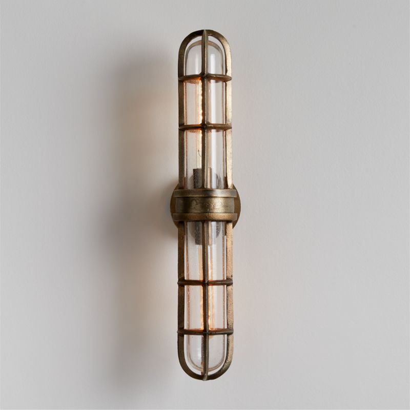 Boathouse Metal Cage Wall Sconce Light by Leanne Ford