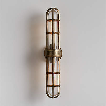 Boathouse Metal Cage Wall Sconce Light by Leanne Ford