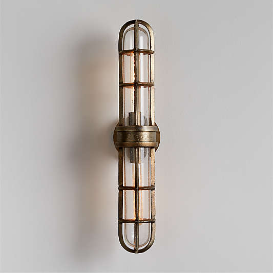 Boathouse Metal Cage Wall Sconce Light by Leanne Ford